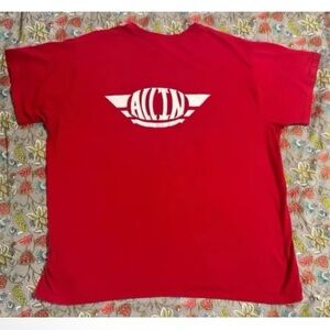 Vintage ALL IN T Shirt Tee Red White Graphic Hanes VTG Y2K